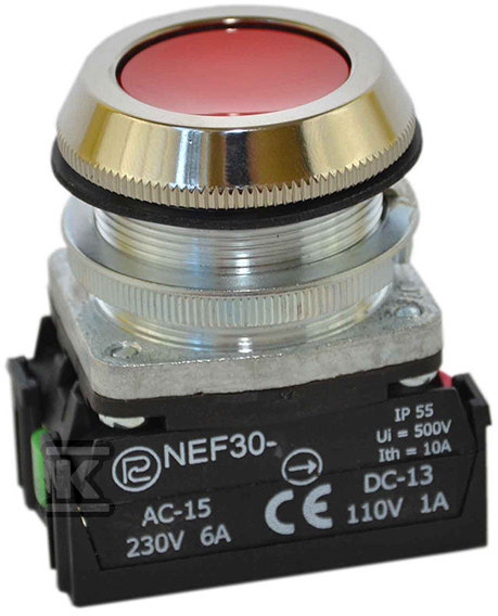 Червона кнопка NEF30-K2X - W0-NEF30-K 2X C